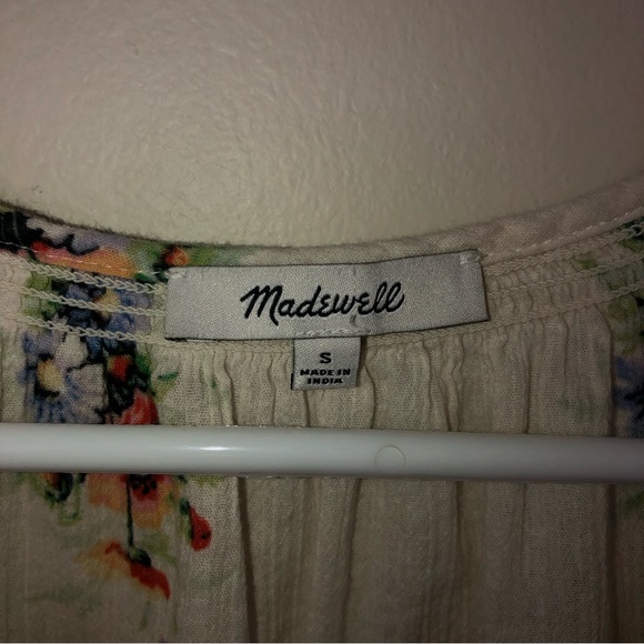 Madewell Smocked Classic Corsage Floral Button Down Top - Picture 3 of 6